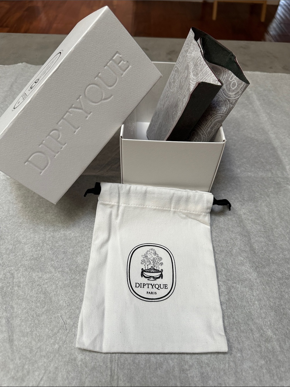 Diptyque box with dust bag